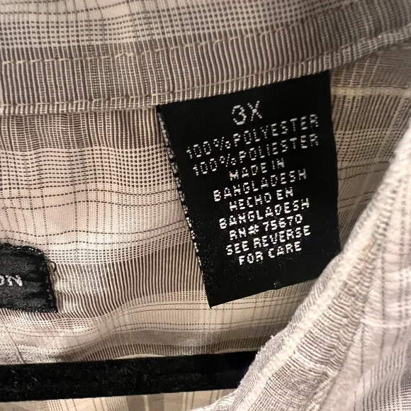Michael Brandon Beige Plaid Button Down Shirt - Picture 6 of 6